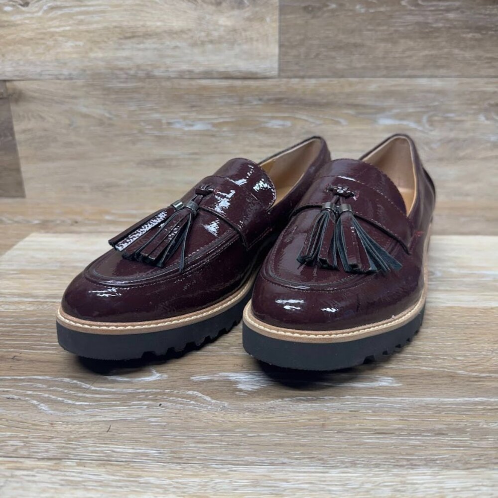 Franco Sarto Carney Burgundy Tassel Loafer Women's Size 11